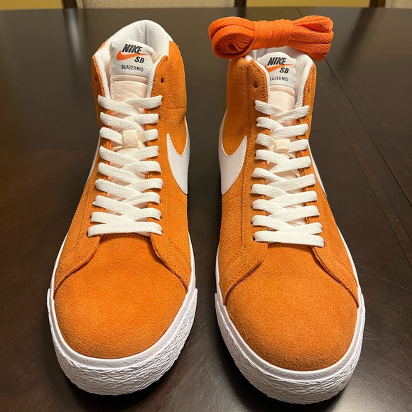 New Nike Blazer Mid SB Brick Orange White Sneaker Shoes Size US 9 - Picture 4 of 14